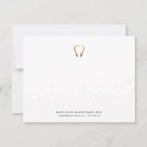 Medical Dentist Stationery Flat Note Card