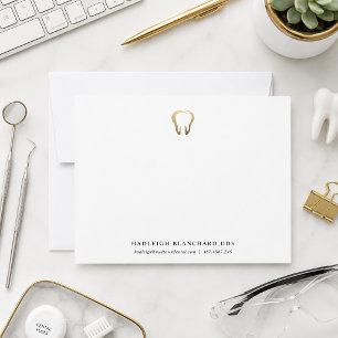 Medical Dentist Stationery Flat Note Card