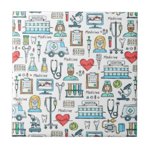 Medical Design Pattern Ceramic Tile