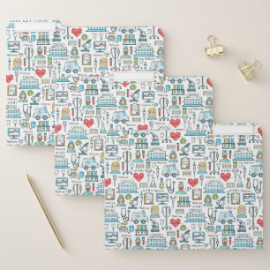 Medical Design Pattern File Folder