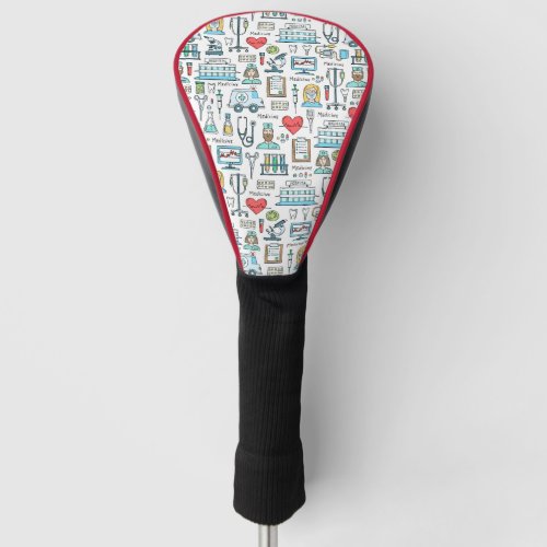 Medical Design Pattern Golf Head Cover