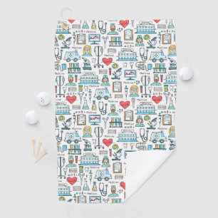 Medical Design Pattern Golf Towel