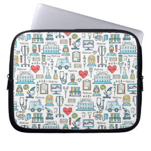 Medical Design Pattern Laptop Sleeve