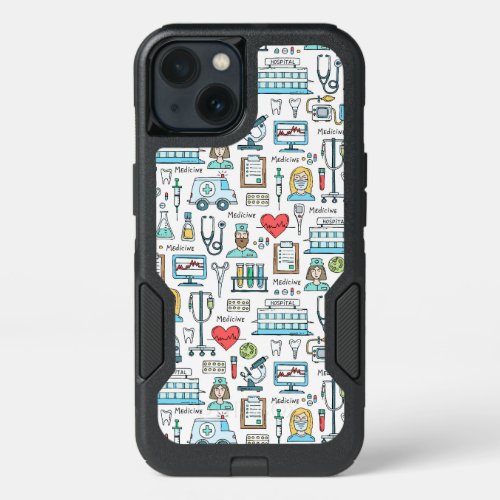 Medical Design Pattern iPhone 13 Case
