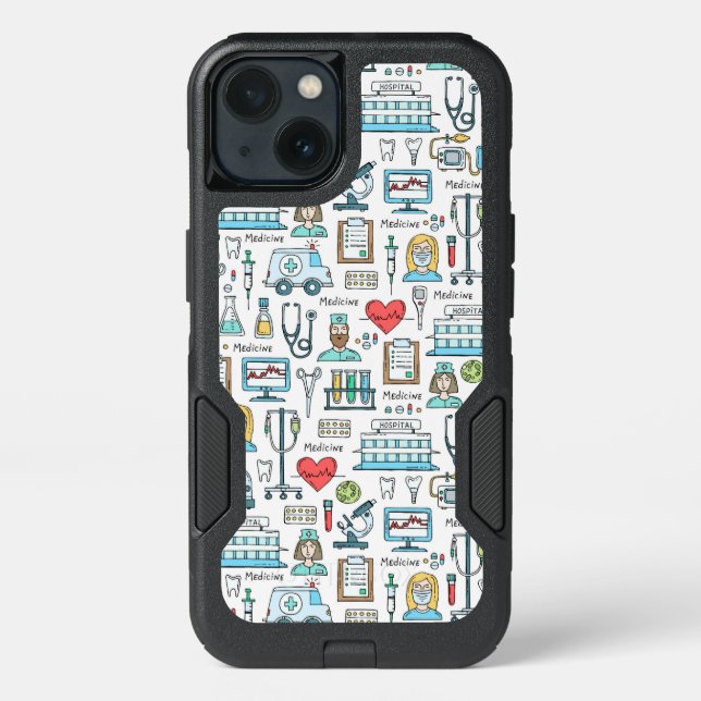 Medical Design Pattern Otterbox iPhone Case (Back)
