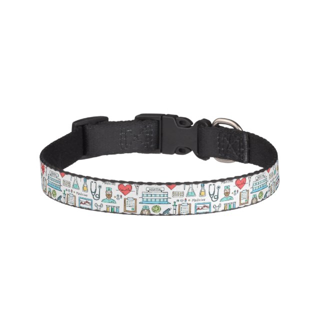 Medical Design Pattern Pet Collar (Front)