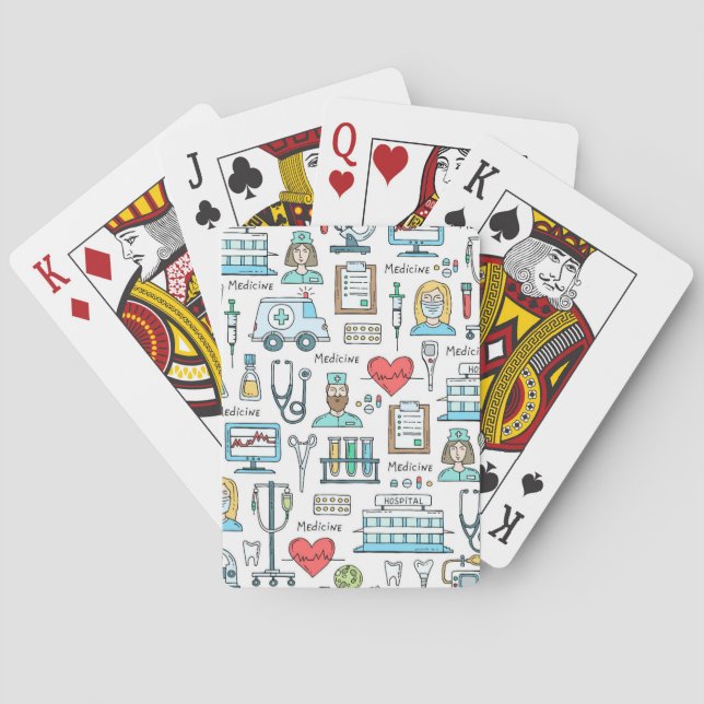 Medical Design Pattern Poker Cards (Back)