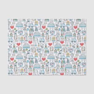 Medical Design Pattern Tissue Paper