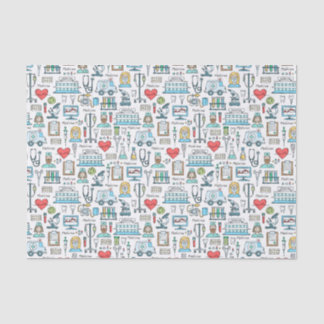 Medical Design Pattern Tissue Paper