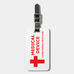 Medical Device Equipment Luggage Tag 