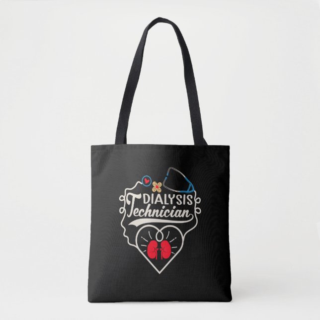 Medical Dialysis Technician Kidney Stethoscope Tote Bag (Front)