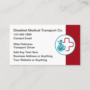 Medical Disabled Transport Business Cards
