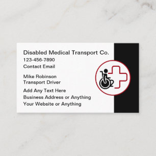 Medical Disabled Transport Business Cards