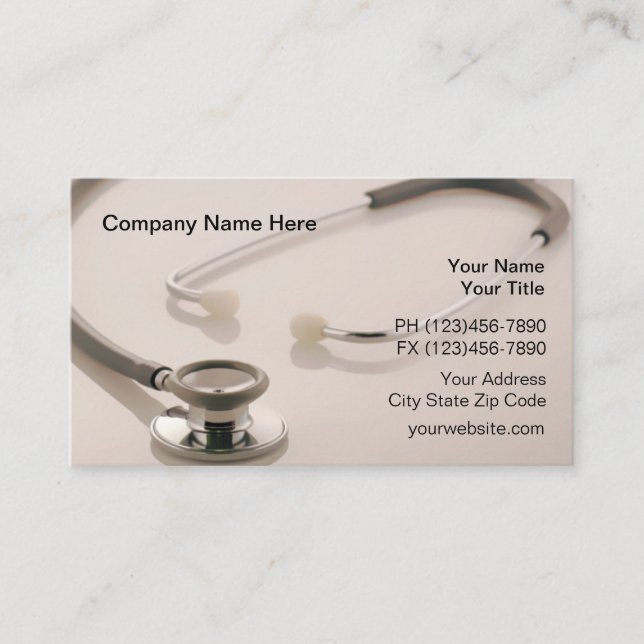 Medical Doctor And Insurance Business Card (Front)