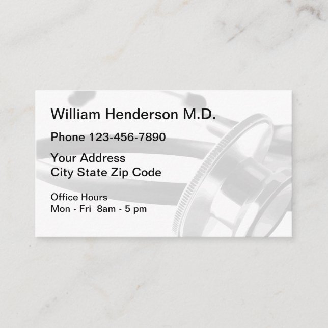 Medical Doctor Appointment Business Card (Front)