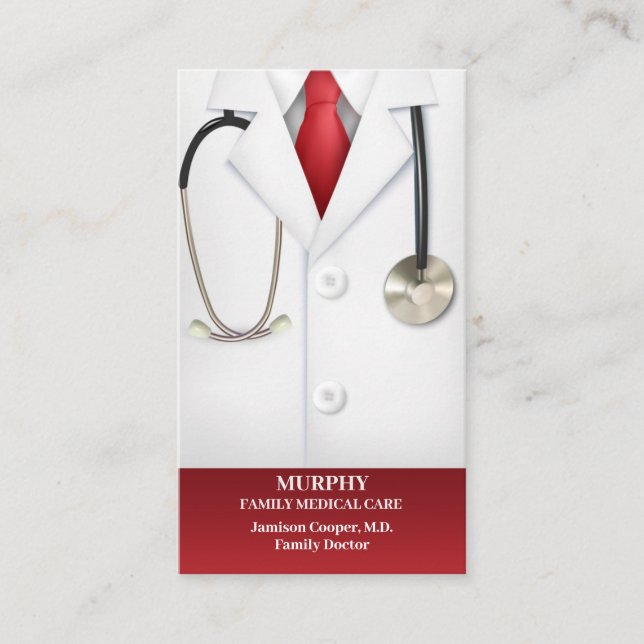 Medical Doctor Appointment Business Card Template (Front)