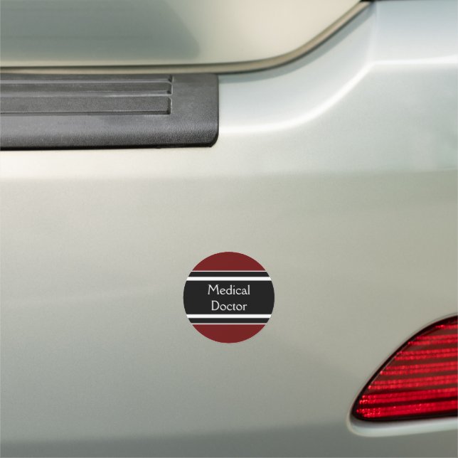 Medical Doctor - Black and White - HAMbWG Car Magnet (In Situ)