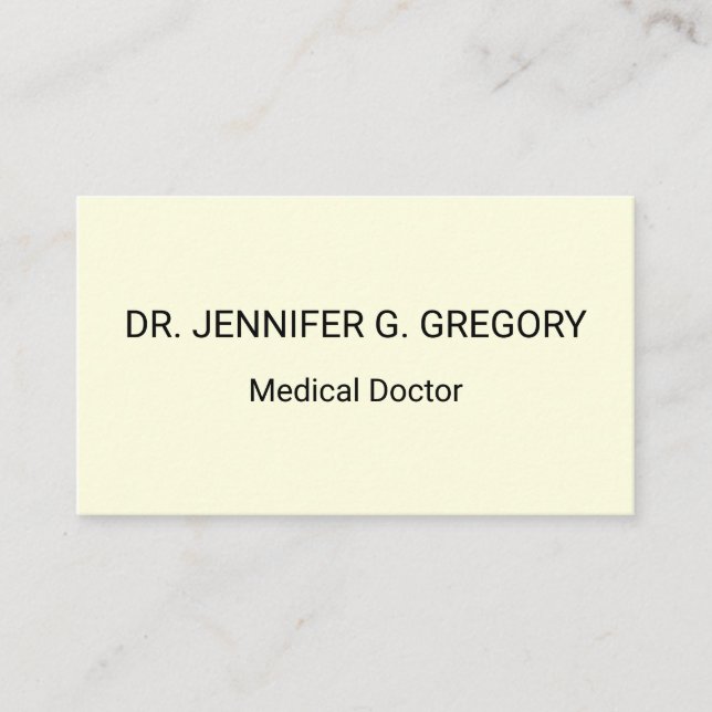 Medical Doctor Business Card (Front)