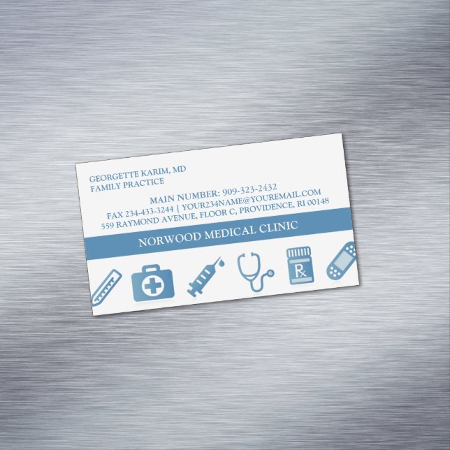 Medical Doctor Business Card Magnet (In Situ)