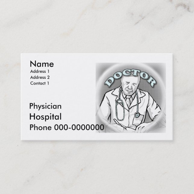 Medical Doctor Caduceus Appointment Card (Front)