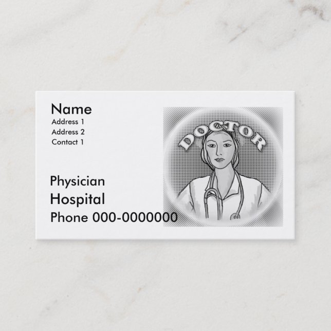 Medical Doctor Caduceus Appointment Card (Front)