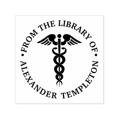 Medical Doctor Caduceus From the library of Self_inking Stamp