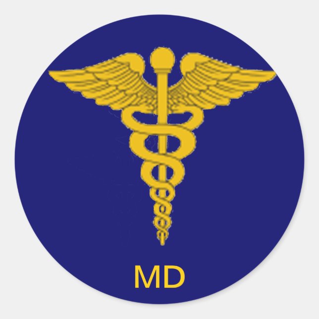 Medical Doctor Caduceus  Sticker (Front)