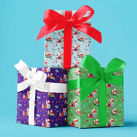 Medical Doctor Christmas with Santa Colorful Wrapping Paper Sheets