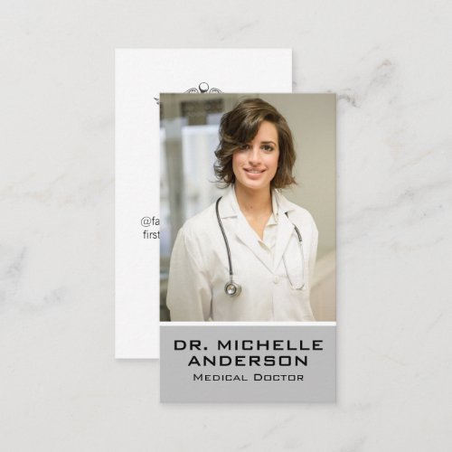 Medical Doctor  Custom Photo Template Business Card