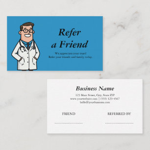 medical doctor Dentist Orthodontist Pediatrician  Referral Card