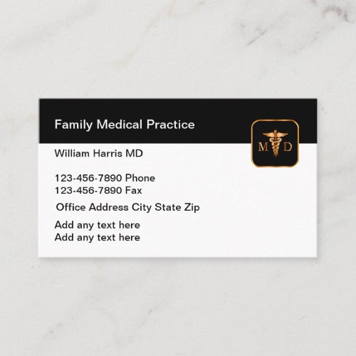 Medical Doctor Family Practice Business Cards