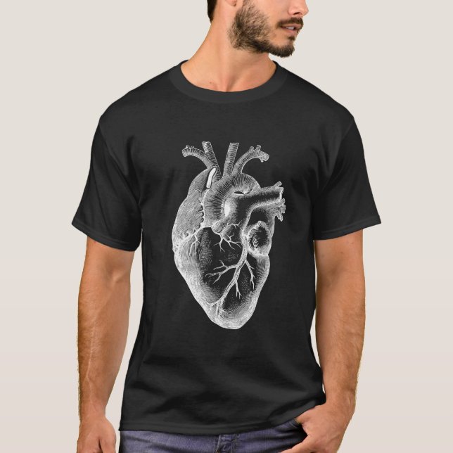 medical doctor gift Heart anatomy T-Shirt (Front)