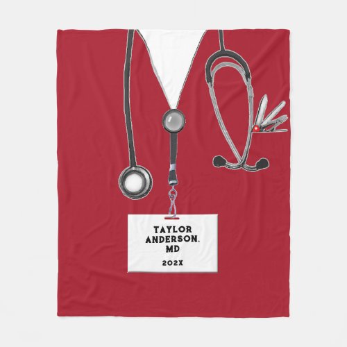 Medical Doctor Graduation Gift Fleece Blanket