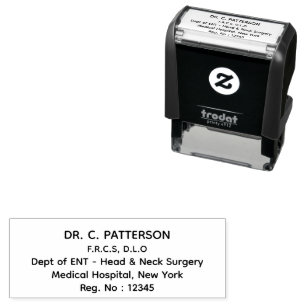 Medical Doctor Health Professional Personalized Self-inking Stamp