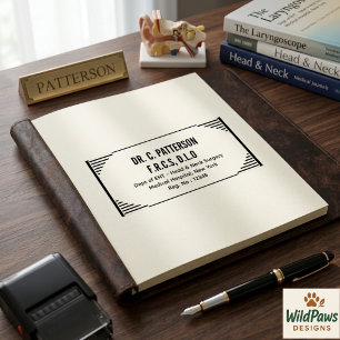 Medical Doctor Health Professional Personalized Self-inking Stamp