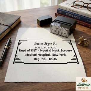 Medical Doctor Health Professional Personalized Self-inking Stamp