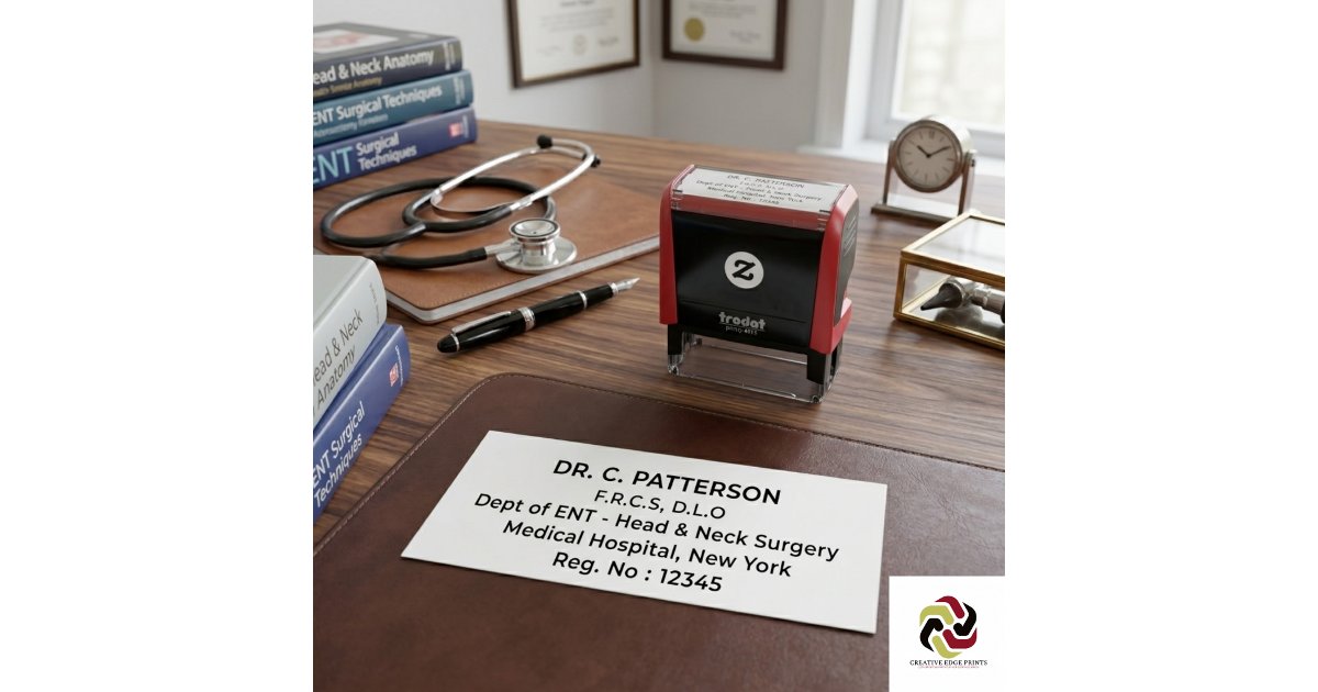 Dr Stamp Pattern Medical Doctor Health Professional Personalized Self-inking Stamp | Zazzle