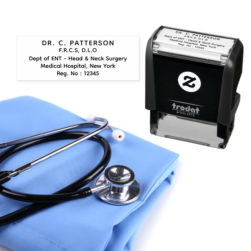 Medical Doctor Health Professional Personalized Self_inking Stamp