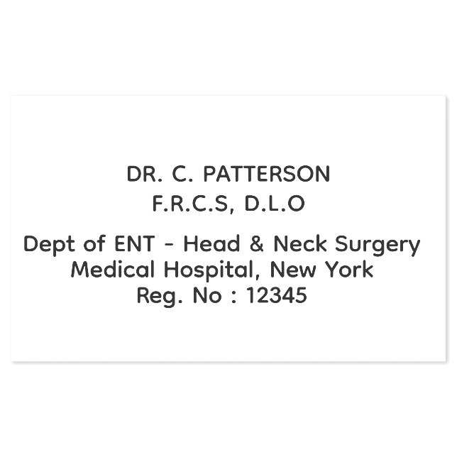 Medical Doctor Health Professional Personalized Self-inking Stamp (Design)