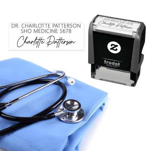 Medical Doctor Health Professional Signature Name Self_inking Stamp