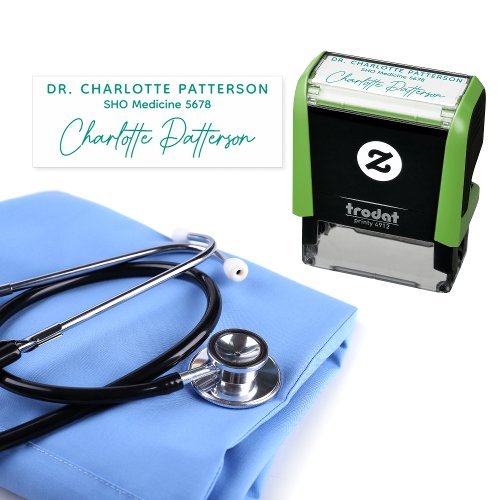Medical Doctor Health Professional Signature Name Self_inking Stamp