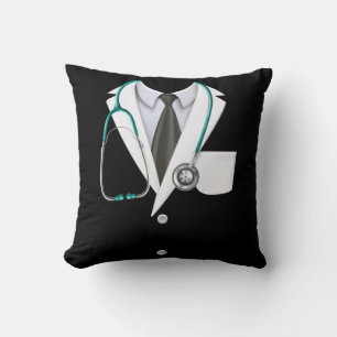 Medical Doctor Lab Coat Throw Pillow