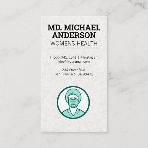 Medical Doctor Logo  Prenatal Care Business Card