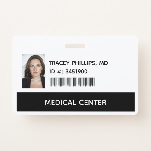 Medical Doctor MD ID identification Badge