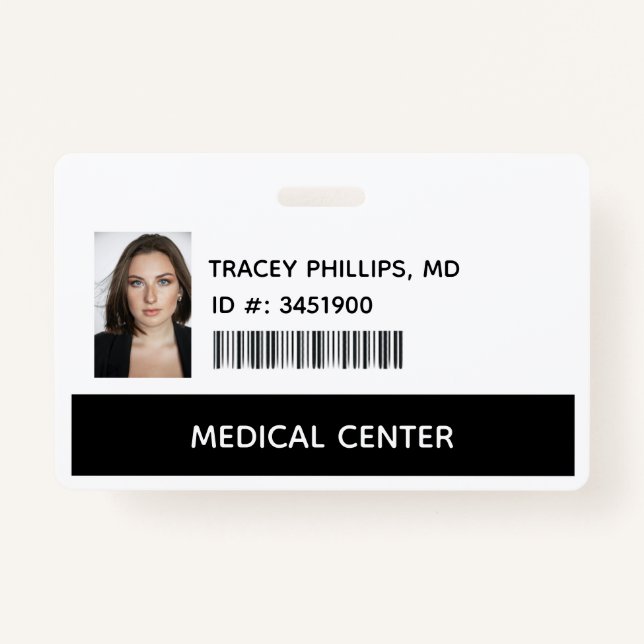 Medical Doctor, MD ID identification Badge (Front)