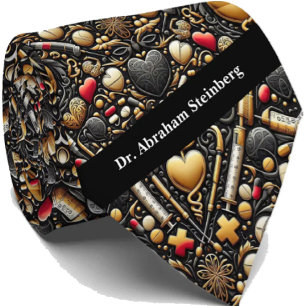 Medical Doctor Neck Tie   Health Professional Tie