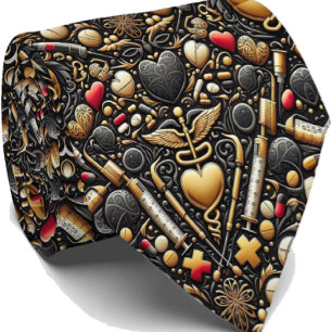 Medical Doctor Neck Tie   Health Professional Tie