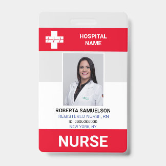 MEDICAL DOCTOR NURSE Emergency Health Care Red Badge