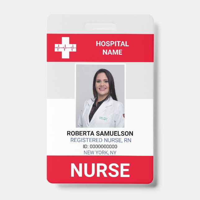MEDICAL DOCTOR NURSE Emergency Health Care Red Badge (Front)