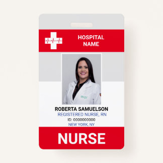 MEDICAL DOCTOR NURSE Emergency Health Care Red Badge